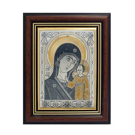СЕРЕБРЯНАЯ ИКОНА "КАЗАНСКАЯ" АРТ. 50240062К06 – СЕВЕРНАЯ ЧЕРНЬ