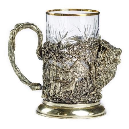 ПОДСТАКАННИК "РУССКИЙ ЛЕС - СОВА" ЛАТУННЫЙ