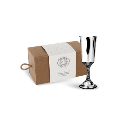 РЮМКА "ВИНОГРАД" ПОСЕРЕБРЕННАЯ С ЧЕРНЕНИЕМ (1 ШТУКА) – КОЛЬЧУГИНСКИЙ МЕЛЬХИОР