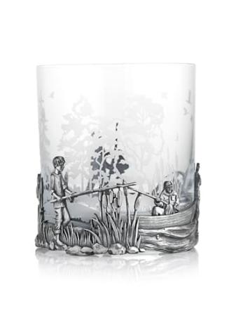 СЕРЕБРЯНЫЙ СТАКАН ДЛЯ ВИСКИ "РЫБАЛКА" – АЛЬТМАСТЕР