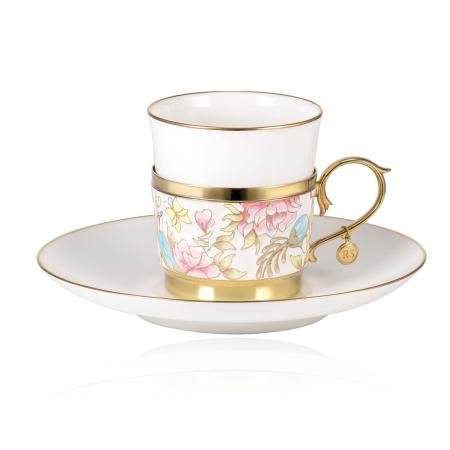 СЕРЕБРЯНЫЙ КОФЕЙНЫЙ НАБОР 33584 – РУССКИЕ САМОЦВЕТЫ