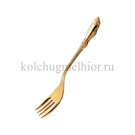 ВИЛКА ДЛЯ РЫБЫ ИЗ МЕЛЬХИОРА "РОЗА" ПОЗОЛОЧЕННАЯ – КОЛЬЧУГИНСКИЙ МЕЛЬХИОР