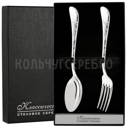 СЕРЕБРЯНЫЙ СТОЛОВЫЙ НАБОР "RENAISSANCE" (2 ПРЕДМЕТА) – SOKOLOV