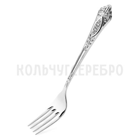СЕРЕБРЯНАЯ СТОЛОВАЯ ВИЛКА "РЕЛЬЕФНЫЙ С ЧЕРНЕНИЕМ  - СЕВЕРНАЯ ЧЕРНЬ