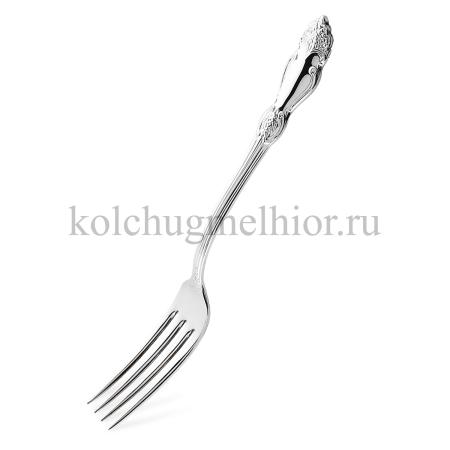 СТОЛОВАЯ ВИЛКА ИЗ МЕЛЬХИОРА "РОЗА" ПОСЕРЕБРЕННАЯ – КОЛЬЧУГИНСКИЙ МЕЛЬХИОР