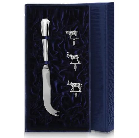 НАБОР ДЛЯ СЫРА ИЗ СЕРЕБРА "ЭЛЕГАНТ" (4 ПРЕДМЕТА) – АРГЕНТА