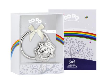 СЕРЕБРЯНАЯ ПОГРЕМУШКА "ПТИЧКА" НА КОЛЬЦЕ (ДО-ДО) – АРГЕНТА