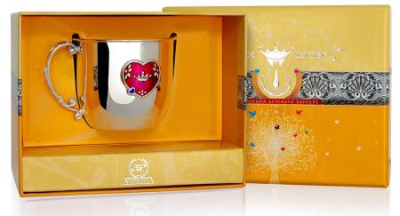 ДЕТСКАЯ СЕРЕБРЯНАЯ КРУЖКА "СЕРДЕЧКО" КД – АРГЕНТА