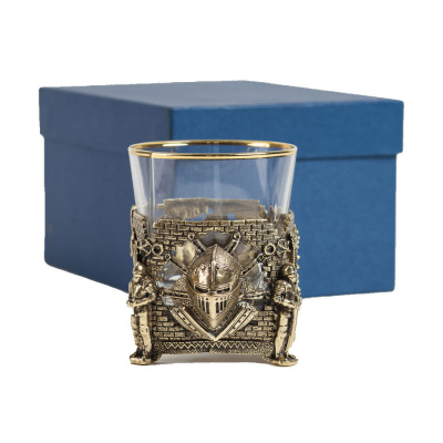 СТАКАН ДЛЯ ВИСКИ "РЫЦАРЬ" ЛАТУННЫЙ