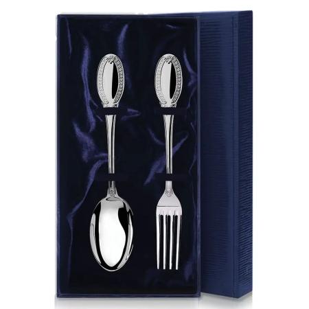 СЕРЕБРЯНЫЙ СТОЛОВЫЙ НАБОР "ИМПЕРАТОР" (2 ПРЕДМЕТА) – АРГЕНТА