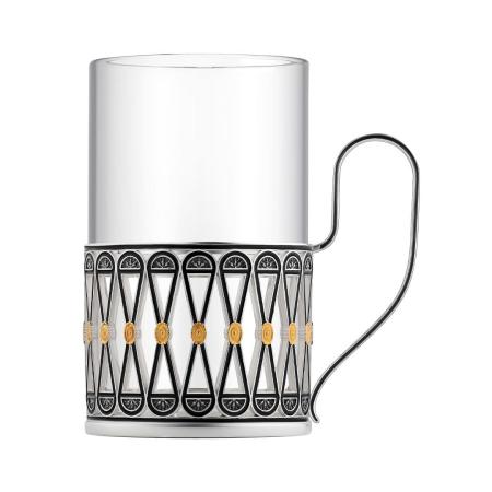 СЕРЕБРЯНЫЙ ПОДСТАКАННИК "ЛЬВИНЫЙ  МОСТ" 47260 – РУССКИЕ САМОЦВЕТЫ