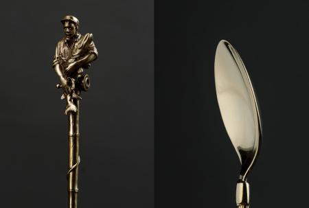 ЛОЖКА ЧАЙНАЯ ЛАТУННАЯ "РЫБАК" 