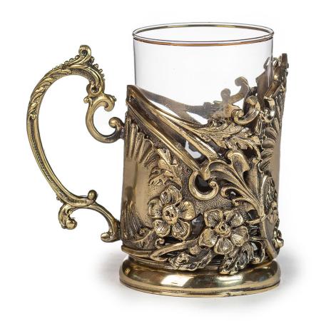 ПОДСТАКАННИК "БАРОККО" ЛАТУННЫЙ