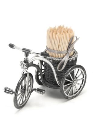 СЕРЕБРЯНАЯ ПОДСТАВКА ПОД ЗУБОЧИСТКИ "ВЕЛОСИПЕД" – АЛЬТМАСТЕР