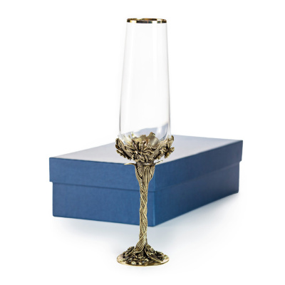 БОКАЛ ДЛЯ ШАМПАНСКОГО "НАРЦИСС" ЛАТУННЫЙ