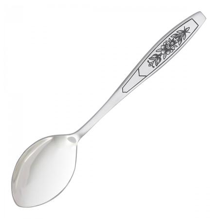СЕРЕБРЯНАЯ СТОЛОВАЯ ЛОЖКА "АСТРА" С ЧЕРНЕНИЕМ  - СЕВЕРНАЯ ЧЕРНЬ