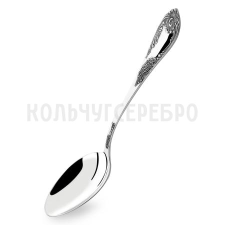 СЕРЕБРЯНАЯ СТОЛОВАЯ ЛОЖКА "ИМПЕРАТОРСКАЯ" М-12 С ЧЕРНЕНИЕМ – ПАВЛОВСКИЙ ЗАВОД