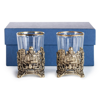 СТОПКА "НЕФТЯНИК" ЛАТУННАЯ 2 ШТ