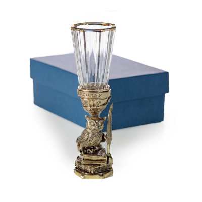 ЛАФИТНИК ДЛЯ ВОДКИ "МУДРОМУ РУКОВОДИТЕЛЮ" ЛАТУННЫЙ