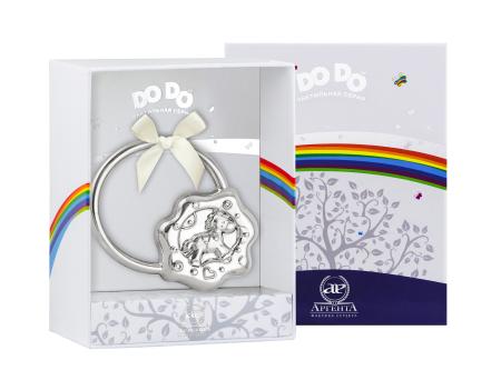 СЕРЕБРЯНАЯ ПОГРЕМУШКА "ЛОШАДКА" НА КОЛЬЦЕ (ДО-ДО) – АРГЕНТА