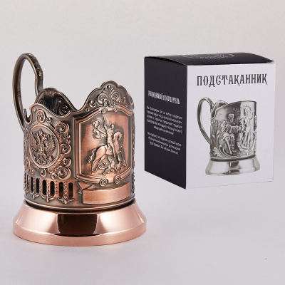 ПОДСТАКАННИК "ГЕОРГИЙ ПОБЕДОНОСЕЦ" МЕДНЫЙ – КОЛЬЧУГИНСКИЙ МЕЛЬХИОР