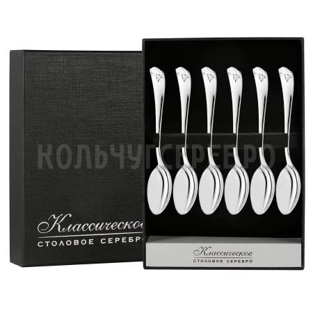 СЕРЕБРЯНЫЙ КОФЕЙНЫЙ НАБОР "ANTIQUE" (6 КОФЕЙНЫХ ЛОЖЕК) – SOKOLOV