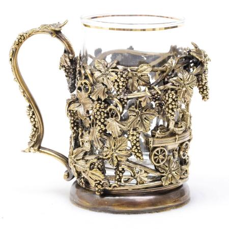 ПОДСТАКАННИК "ВИНОГРАД" ЛАТУННЫЙ