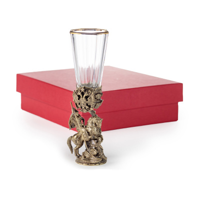 ЛАФИТНИК ДЛЯ ВОДКИ "ГЕОРГИЙ ПОБЕДОНОСЕЦ №2" ЛАТУННЫЙ