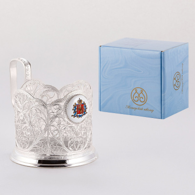 ПОДСТАКАННИК "ВЛАДИМИРСКАЯ ОБЛАСТЬ" ПОСЕРЕБРЕННЫЙ – МСТЕРСКИЙ ЮВЕЛИР