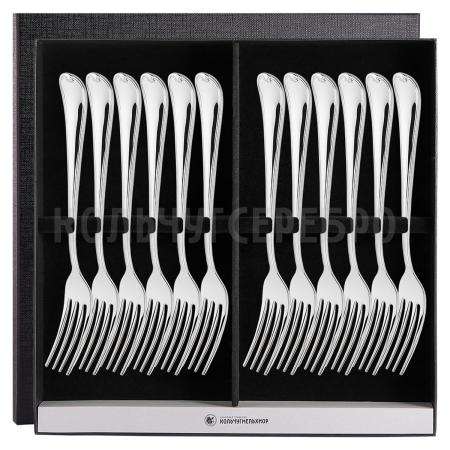 СТОЛОВЫЙ НАБОР ИЗ МЕЛЬХИОРА "ГРАЦИЯ" №8 (12 ВИЛОК) – МСТЕРСКИЙ ЮВЕЛИР