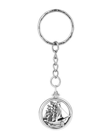 Столовое серебро купить в Москве СЕРЕБРЯНЫЙ БРЕЛОК "ПАРУСНИК" – АЛЬТМАСТЕР