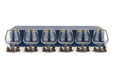 БОКАЛ ДЛЯ КОНЬЯКА "ОХОТНИКИ НА ПРИВАЛЕ" CLASSIC 6 ШТ