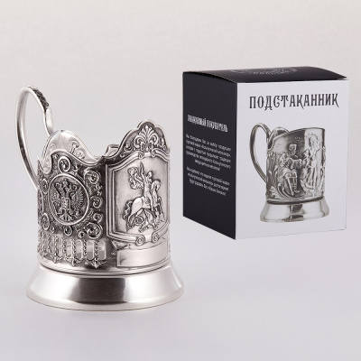 ПОДСТАКАННИК "ГЕОРГИЙ ПОБЕДОНОСЕЦ" ПОСЕРЕБРЕННЫЙ – КОЛЬЧУГИНСКИЙ МЕЛЬХИОР