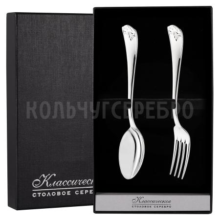 СЕРЕБРЯНЫЙ ДЕСЕРТНЫЙ НАБОР "ANTIQUE" (2 ПРЕДМЕТА) – SOKOLOV