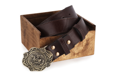 КОЖАНЫЙ РЕМЕНЬ "ГЕОРГИЙ ПОБЕДОНОСЕЦ" КОРИЧНЕВЫЙ