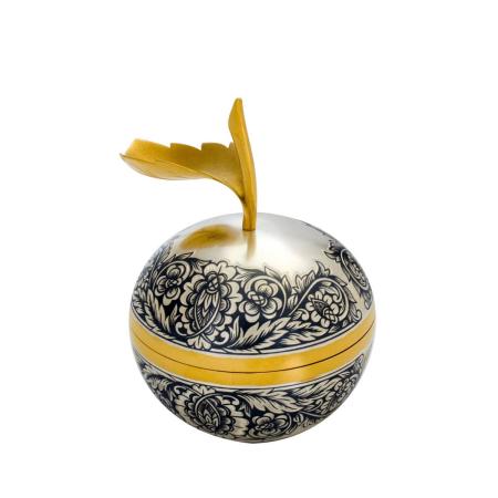 СЕРЕБРЯНАЯ ТУАЛЕТНАЯ КОРОБОЧКА "ЯБЛОКО" – СЕВЕРНАЯ ЧЕРНЬ