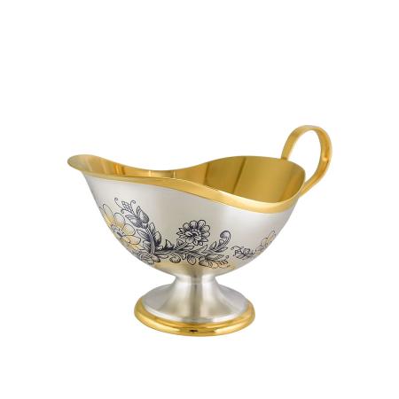 СЕРЕБРЯНЫЙ СОУСНИК "АСТРА" АРТ. 40420001Р06 – СЕВЕРНАЯ ЧЕРНЬ