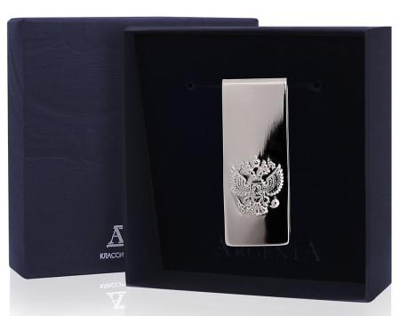 СЕРЕБРЯНЫЙ ЗАЖИМ ДЛЯ КУПЮР "ГЕРБ" – АРГЕНТА