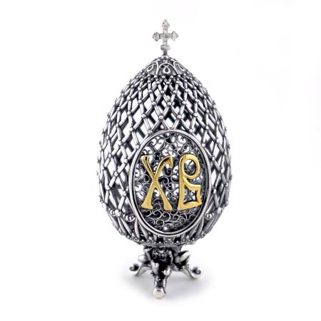 СЕРЕБРЯНЫЙ СУВЕНИР " ПАСХАЛЬНОЕ ЯЙЦО" арт. 93015820-1 – КРАСНАЯ ПРЕСНЯ