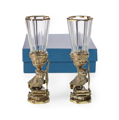 ЛАФИТНИК ДЛЯ ВОДКИ "МУДРОМУ РУКОВОДИТЕЛЮ" ЛАТУННЫЙ 2 ШТ