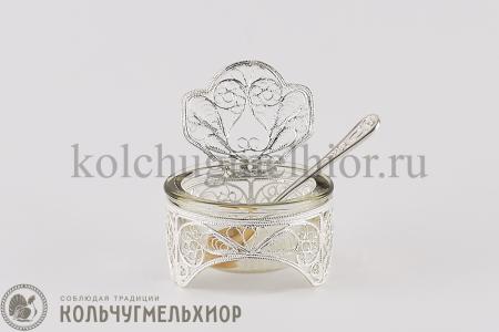 СОЛОНКА ФИЛИГРАННАЯ С ЛОЖКОЙ – МСТЕРСКИЙ ЮВЕЛИР