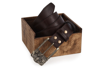 КОЖАНЫЙ РЕМЕНЬ "РЫБАЛКА" КОРИЧНЕВЫЙ