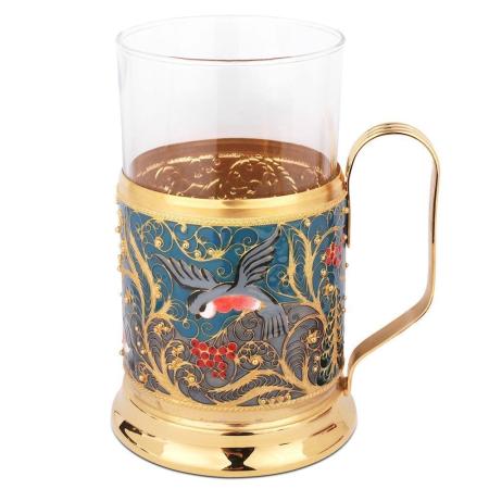 СЕРЕБРЯНЫЙ ПОДСТАКАННИК  42516 – РУССКИЕ САМОЦВЕТЫ