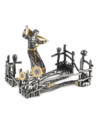 СЕРЕБРЯНАЯ ПОДСТАВКА ПОД ЧАЙНЫЕ ПАКЕТИКИ "РАЗГУЛЯЙ" – АЛЬТМАСТЕР