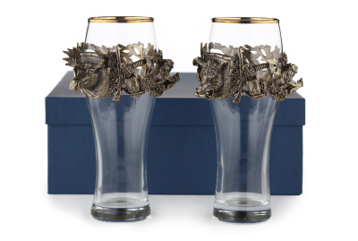 ПИВНОЙ БОКАЛ "ОХОТА ТРОФЕЙНАЯ ЛОСЬ, КАБАН" CLASSIC