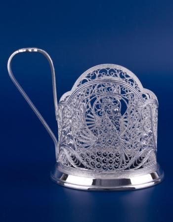 СЕРЕБРЯНЫЙ ПОДСТАКАННИК "ЛЕБЕДЬ" – МСТЁРСКИЙ ЮВЕЛИР