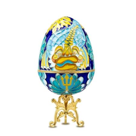 СЕРЕБРЯНАЯ ЯЙЦО-ШКАТУЛКА 26693 – РУССКИЕ САМОЦВЕТЫ