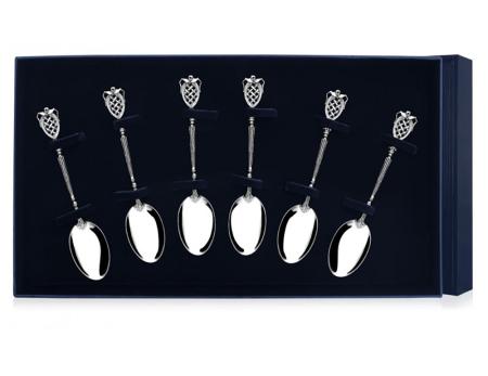 НАБОР СЕРЕБРЯНЫХ ЧАЙНЫХ ЛОЖЕК "МЕЦЕНАТ" (6 ШТУК) – АРГЕНТА