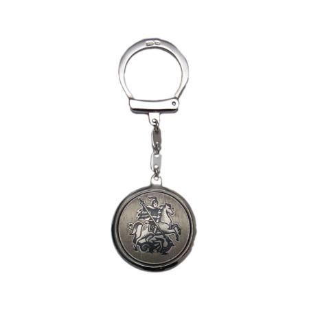 Столовое серебро купить в Москве СЕРЕБРЯНЫЙ БРЕЛОК "ГЕОРГИЙ" – СЕВЕРНАЯ ЧЕРНЬ