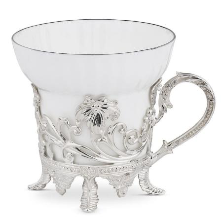СЕРЕБРЯНАЯ ЧАЙНАЯ ЧАШКА 41371 - РУССКИЕ САМОЦВЕТЫ